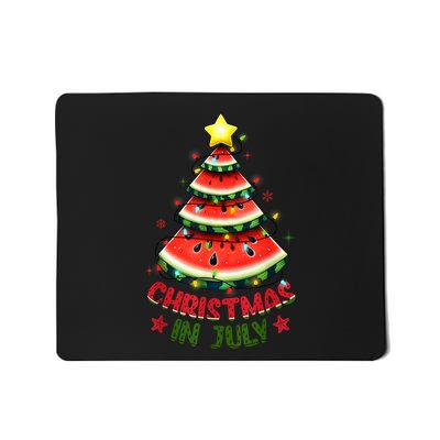 Christmas In July Watermelon Xmas Tree Mousepad