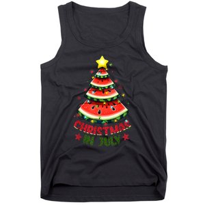 Christmas In July Watermelon Xmas Tree Tank Top