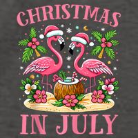 Christmas In July Cute Flamingo Christmas Vector Backpack