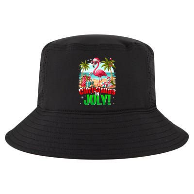 Christmas In July Flamingo Beach Summer Hawaii Cool Comfort Performance Bucket Hat