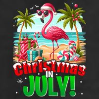 Christmas In July Flamingo Beach Summer Hawaii Cool Comfort Performance Bucket Hat