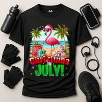 Christmas In July Flamingo Beach Summer Hawaii Performance Shirt