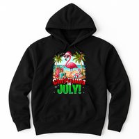Christmas In July Flamingo Beach Summer Hawaii Hoodie