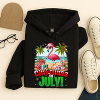 Christmas In July Flamingo Beach Summer Hawaii Hoodie