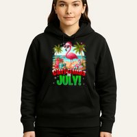 Christmas In July Flamingo Beach Summer Hawaii Hoodie