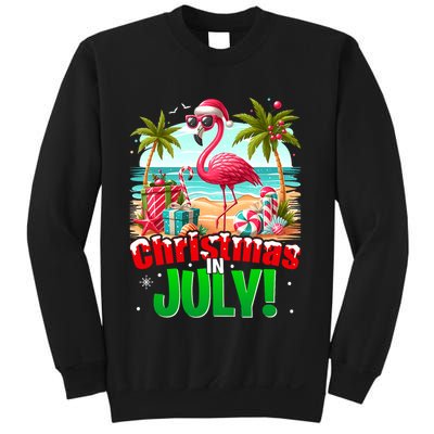 Christmas In July Flamingo Beach Summer Hawaii Sweatshirt