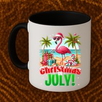 Christmas In July Flamingo Beach Summer Hawaii Mug