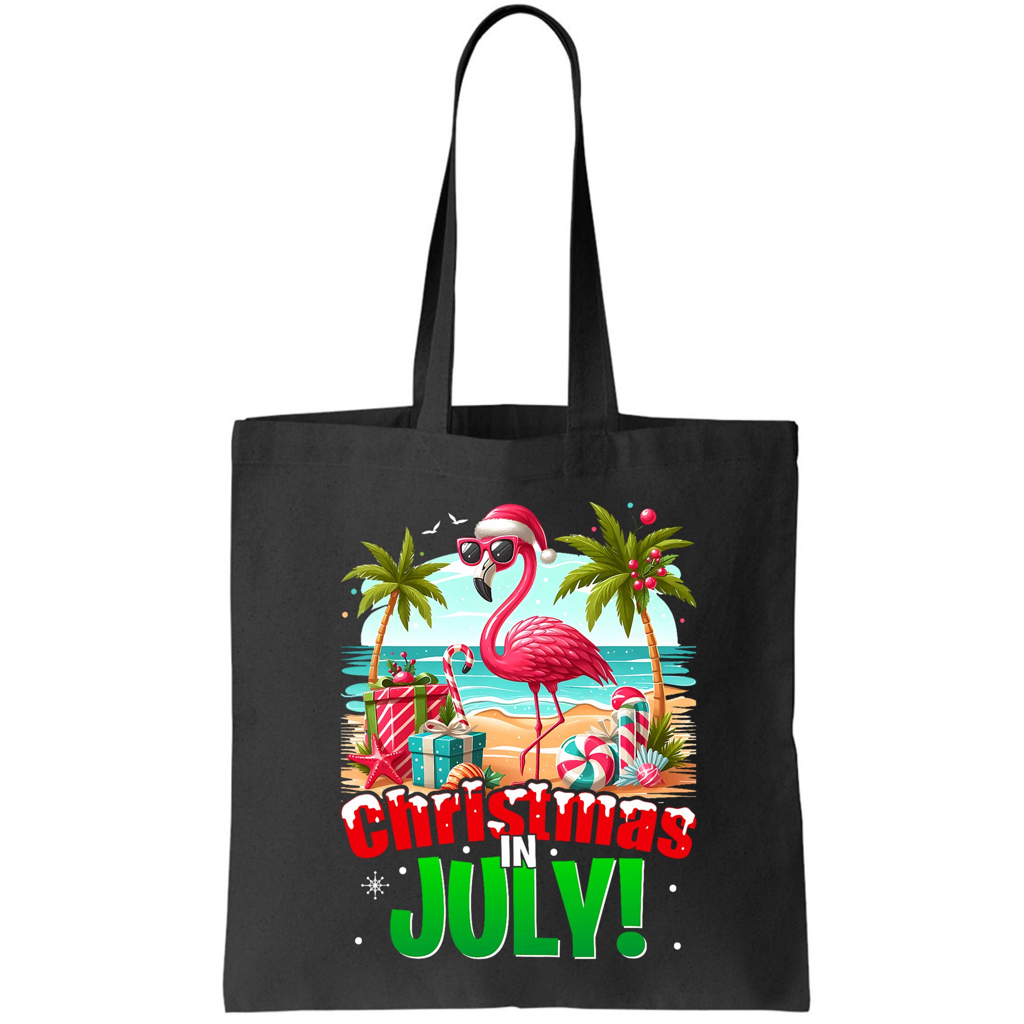 Christmas In July Flamingo Beach Summer Hawaii Bag