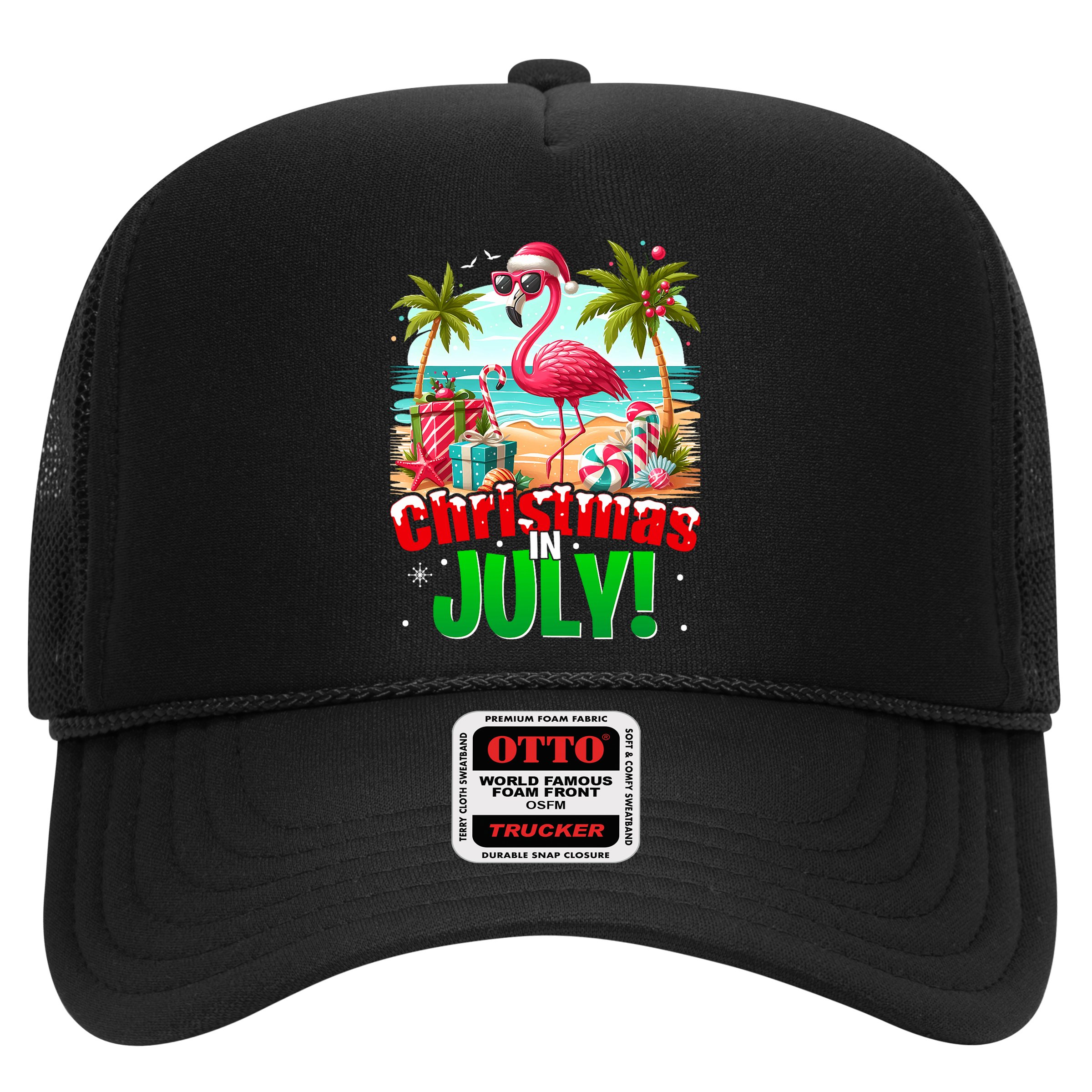 Christmas In July Flamingo Beach Summer Hawaii Hat