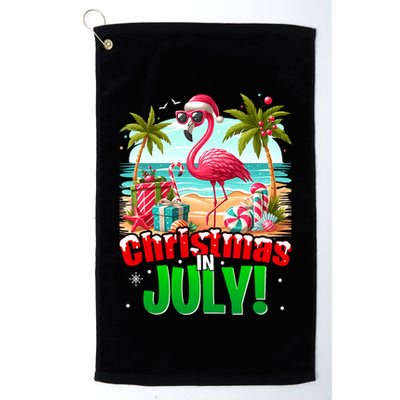 Christmas In July Flamingo Beach Summer Hawaii Golf Towel