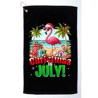 Christmas In July Flamingo Beach Summer Hawaii Golf Towel