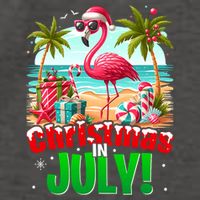Christmas In July Flamingo Beach Summer Hawaii Vector Backpack