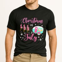 Christmas In July Flamingo Santa Hat Camper Camping Cooling Performance Crew T-Shirt