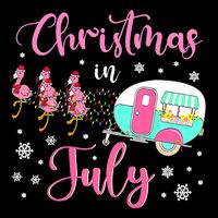 Christmas In July Flamingo Santa Hat Camper Camping Drawstring Bag