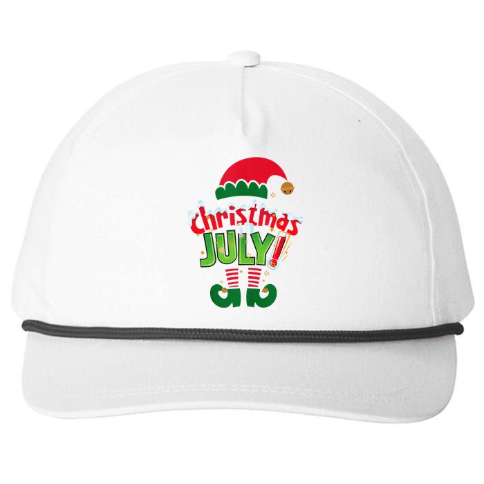 Christmas In July Costume Elf Sunglasses Beach Lover Family Snapback Five-Panel Rope Hat