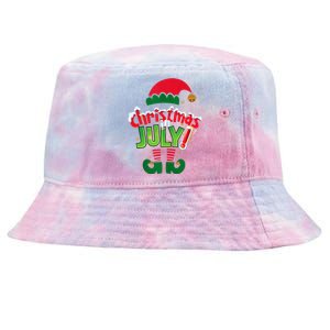 Christmas In July Costume Elf Sunglasses Beach Lover Family Tie-Dyed Bucket Hat