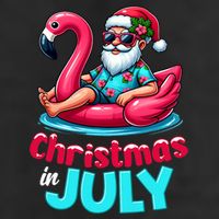 Christmas In July Flamingo Santa Beach Summer Adult Drive Performance Visor