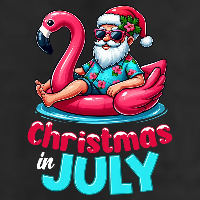 Christmas In July Flamingo Santa Beach Summer Adult Drive Performance Visor