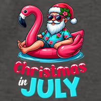 Christmas In July Flamingo Santa Beach Summer Vector Backpack
