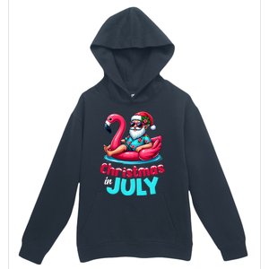 Christmas In July Flamingo Santa Beach Summer Urban Pullover Hoodie