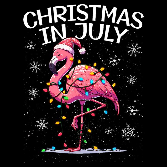 Christmas In July Flamingo Santa Summer Xmas Button