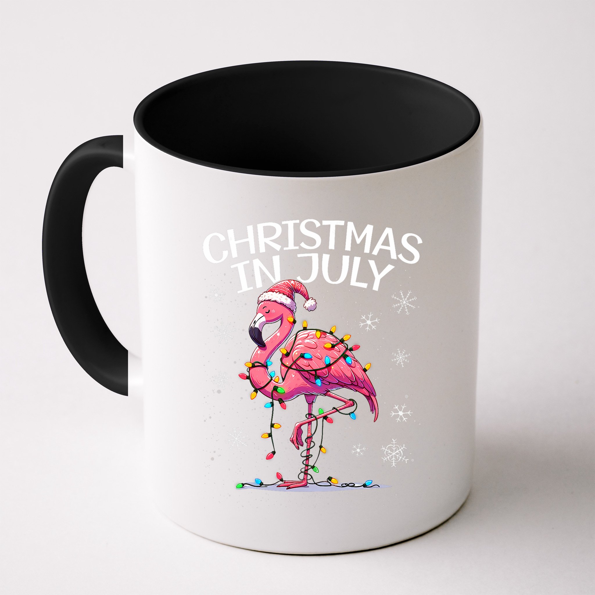 Christmas In July Flamingo Santa Summer Xmas Mug