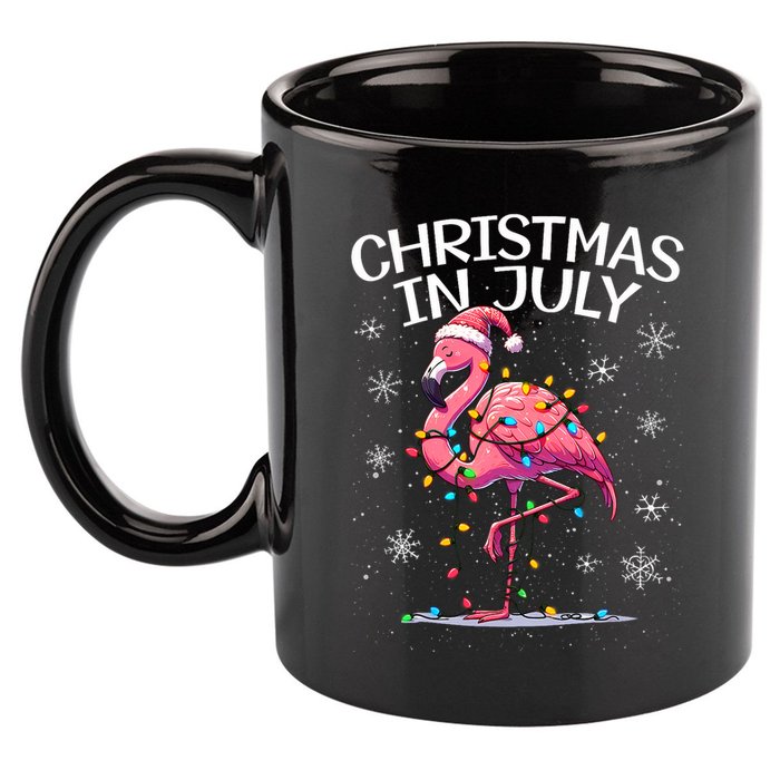 Christmas In July Flamingo Santa Summer Xmas 11oz C Handle Ceramic Mug