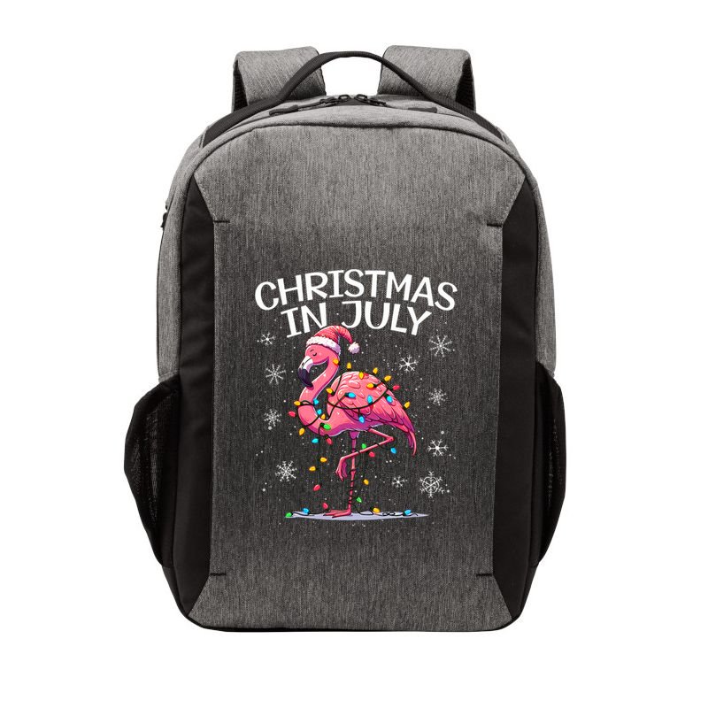 Christmas In July Flamingo Santa Summer Xmas Vector Backpack