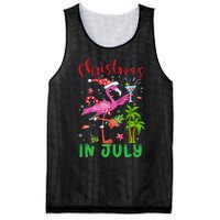 Christmas In July Flamingo Santa Summer Xmas Mesh Reversible Basketball Jersey Tank