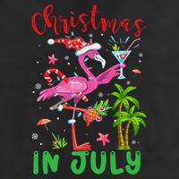 Christmas In July Flamingo Santa Summer Xmas 25L Jumbo Tote