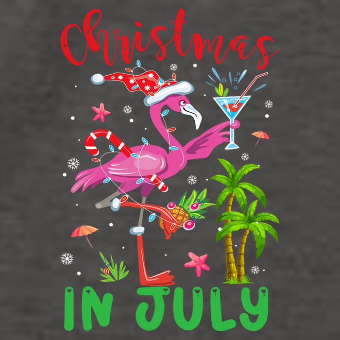 Christmas In July Flamingo Santa Summer Xmas Vector Backpack