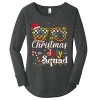 Christmas In July Squad Sunglasses Summer Beach Funny Xmas Women's Perfect Tri Tunic Long Sleeve Shirt