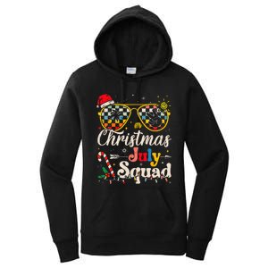 Christmas In July Squad Sunglasses Summer Beach Funny Xmas Women's Pullover Hoodie