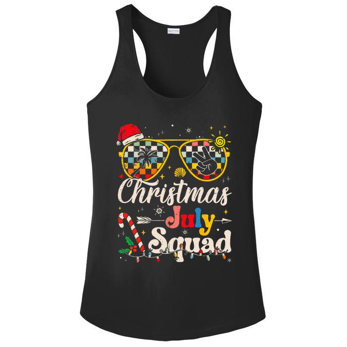 Christmas In July Squad Sunglasses Summer Beach Funny Xmas Ladies PosiCharge Competitor Racerback Tank