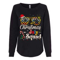 Christmas In July Squad Sunglasses Summer Beach Funny Xmas Womens California Wash Sweatshirt