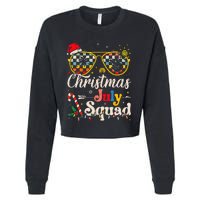 Christmas In July Squad Sunglasses Summer Beach Funny Xmas Cropped Pullover Crew