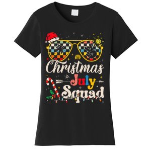 Christmas In July Squad Sunglasses Summer Beach Funny Xmas Women's T-Shirt