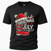 Christmas In July Funny Elf For Summer Xmas Delights Cooling Performance Crew T-Shirt