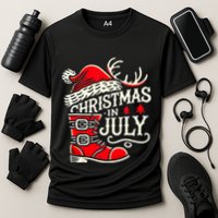 Christmas In July Funny Elf For Summer Xmas Delights Cooling Performance Crew T-Shirt