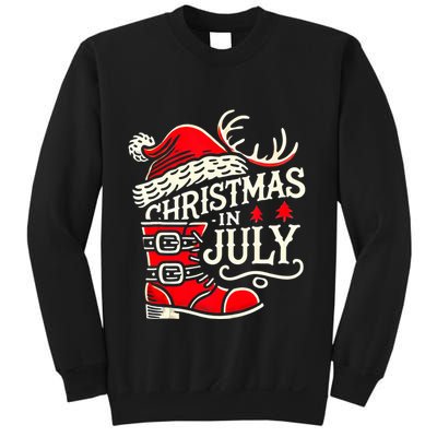 Christmas In July Funny Elf For Summer Xmas Delights Sweatshirt