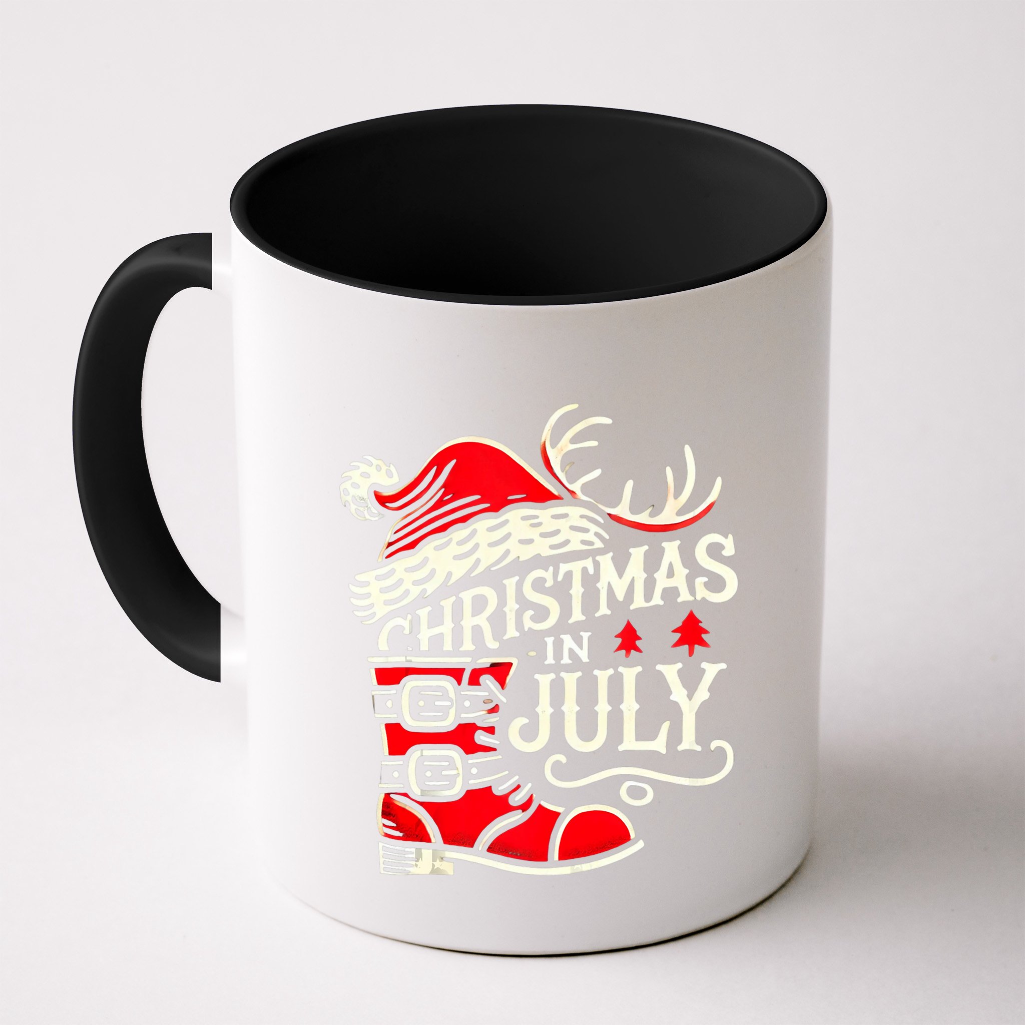 Christmas In July Funny Elf For Summer Xmas Delights Mug
