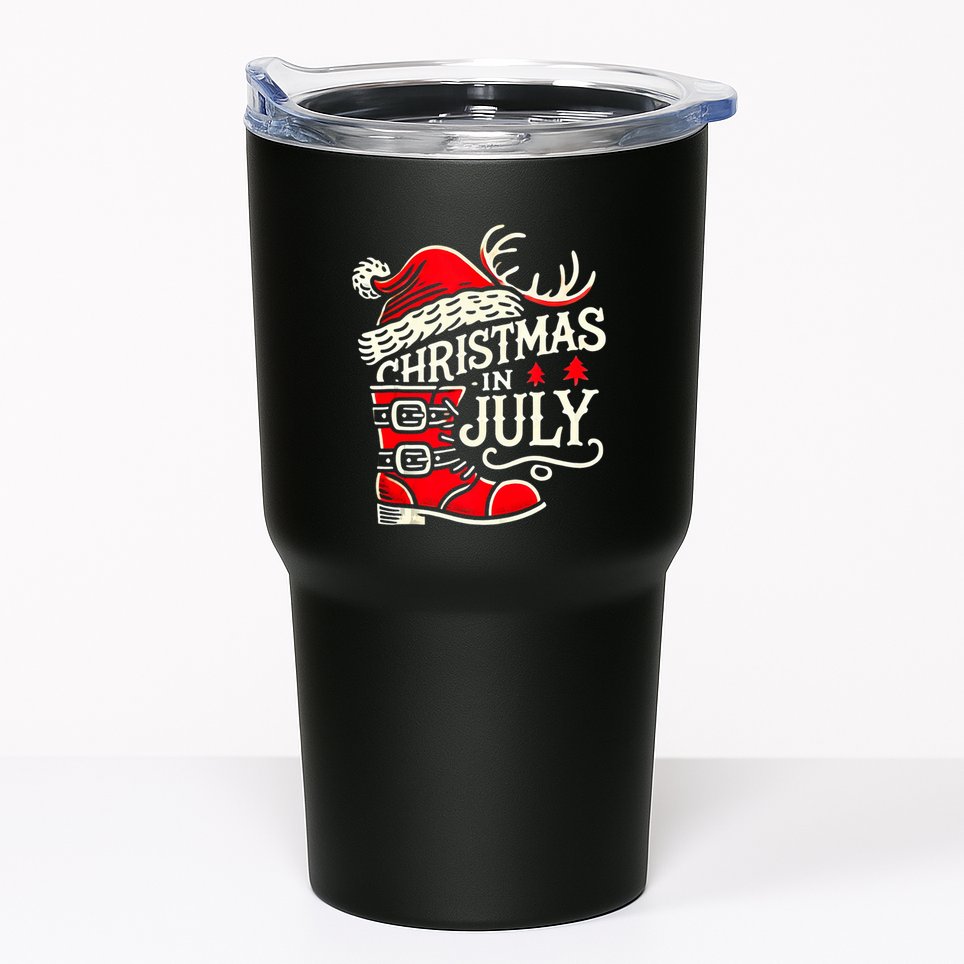 Christmas In July Funny Elf For Summer Xmas Delights Tumbler