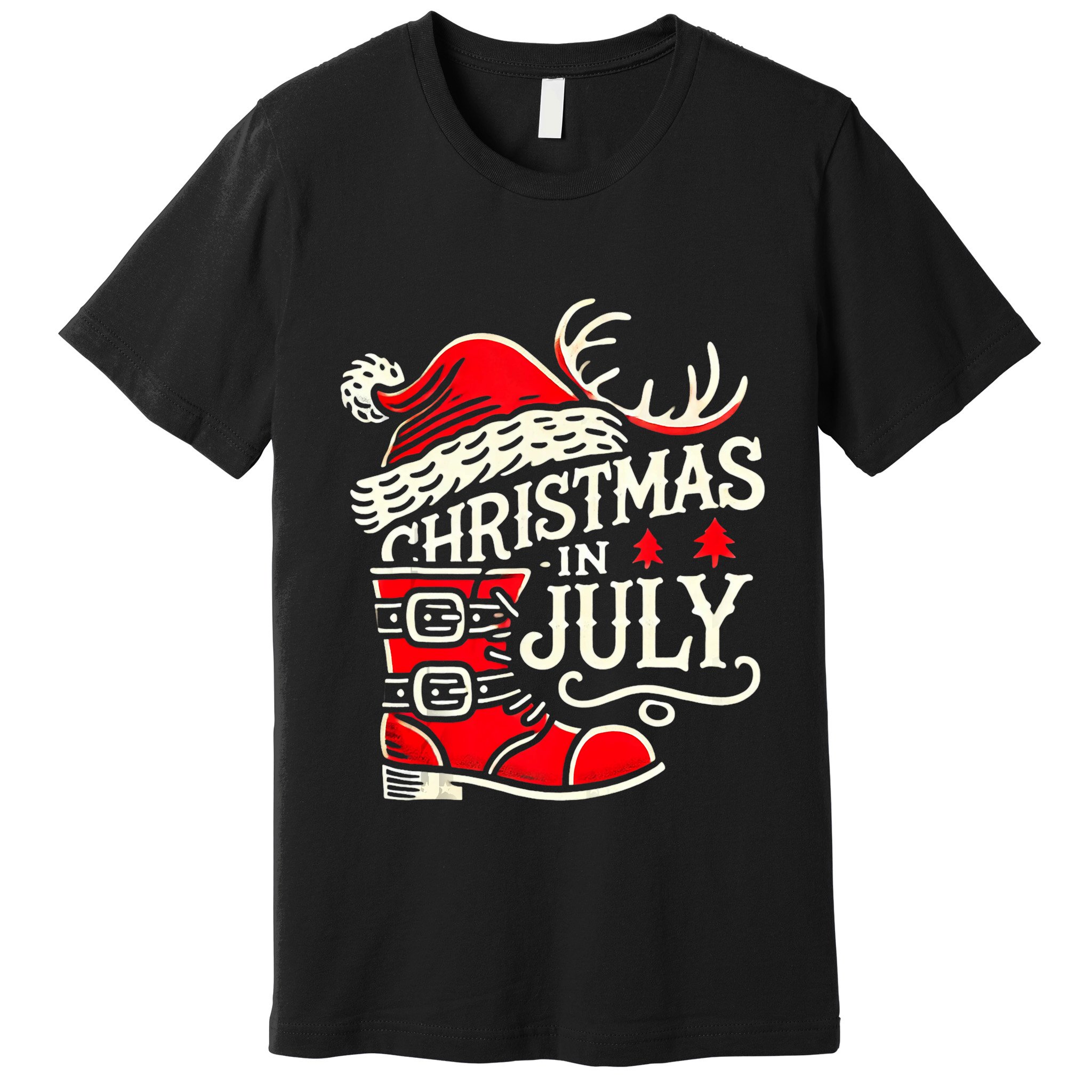 Christmas In July Funny Elf For Summer Xmas Delights Premium T-Shirt