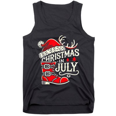 Christmas In July Funny Elf For Summer Xmas Delights Tank Top
