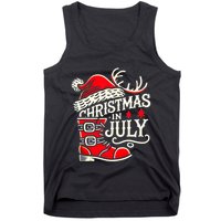 Christmas In July Funny Elf For Summer Xmas Delights Tank Top