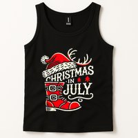 Christmas In July Funny Elf For Summer Xmas Delights Tank Top
