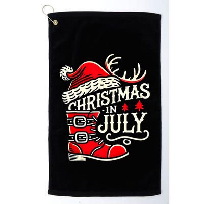 Christmas In July Funny Elf For Summer Xmas Delights Golf Towel