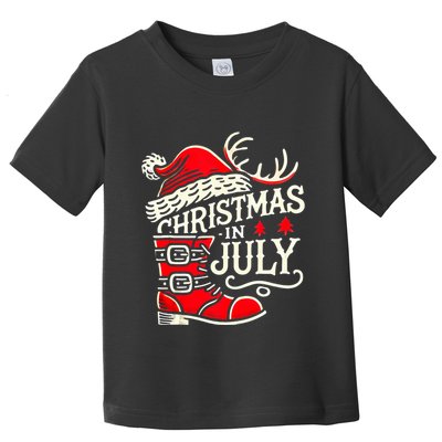 Christmas In July Funny Elf For Summer Xmas Delights Toddler T-Shirt