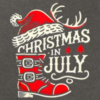 Christmas In July Funny Elf For Summer Xmas Delights Cotton Canvas Backpack