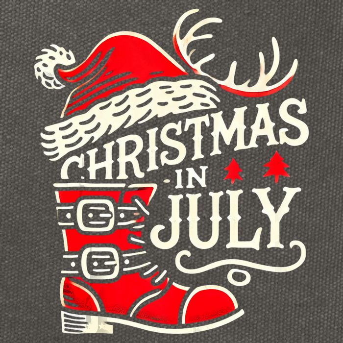 Christmas In July Funny Elf For Summer Xmas Delights Cotton Canvas Backpack